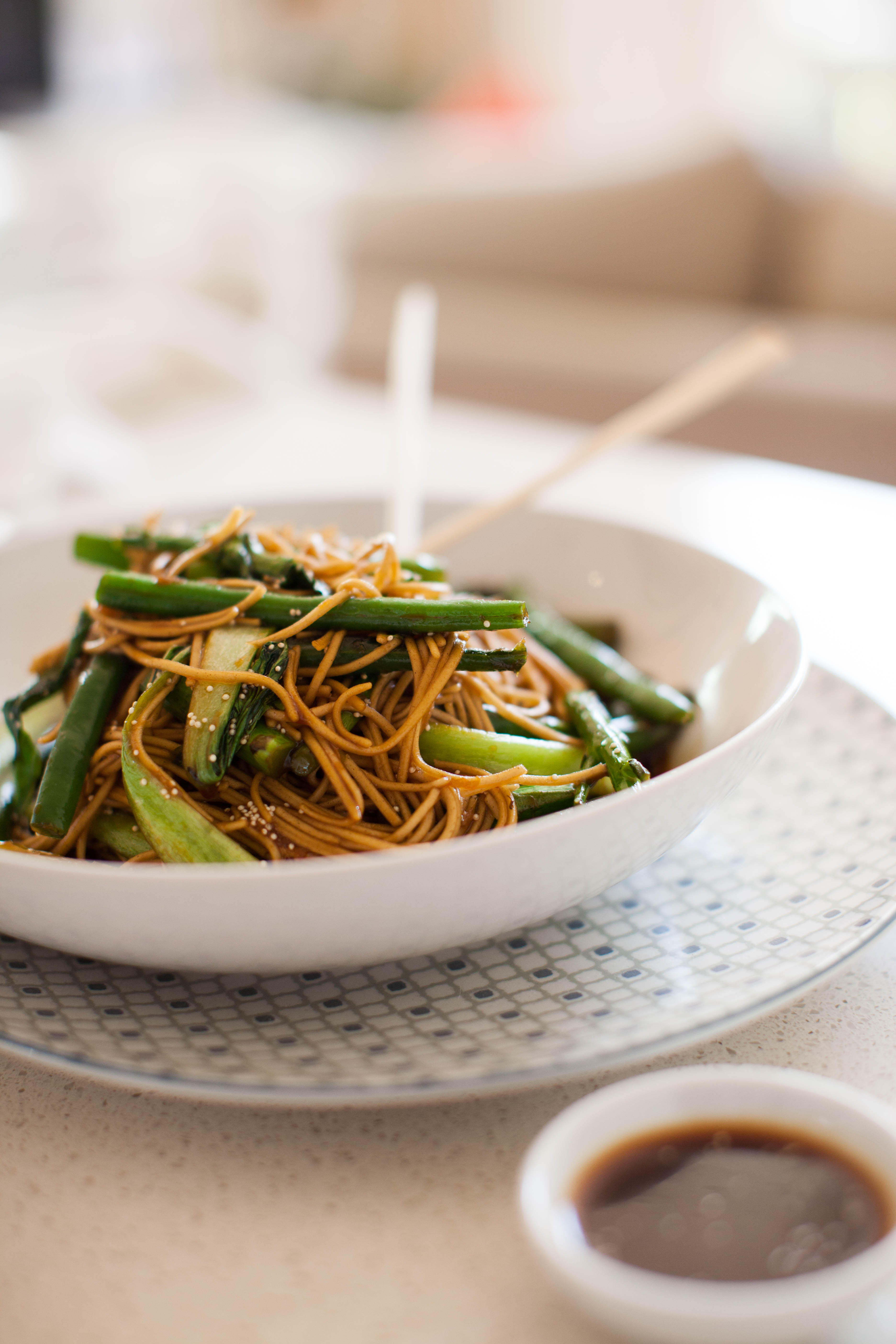 Asian Green Salas with Soba Noodles